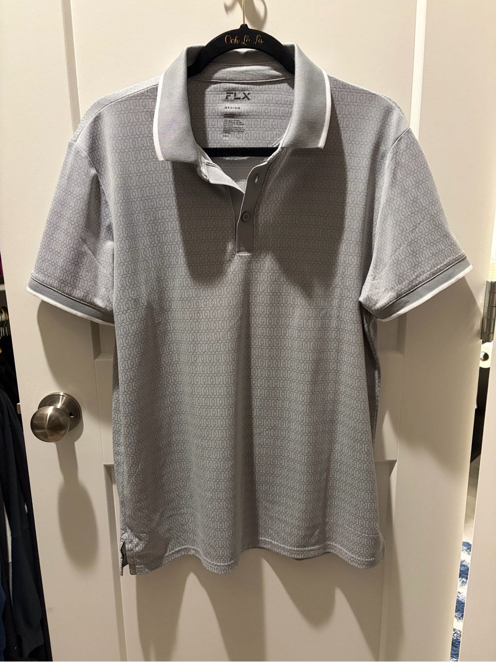 Men’s Grey FLX Short-Sleeve Polo Shirt